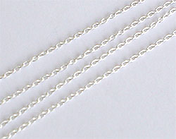 TWH Thai Sterling Silver Fine Link Chain 1x1.5 mm. 70  